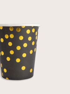 10pcs Polka Dot Pattern Disposable Paper Cup