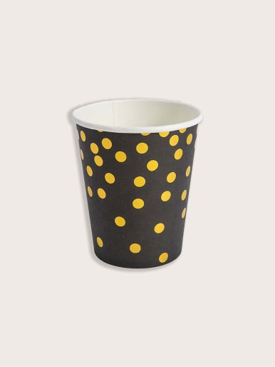 10pcs Polka Dot Pattern Disposable Paper Cup