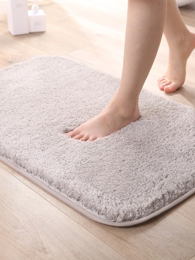 Solid Color Plush Absorbent Mat