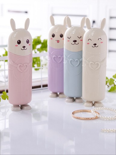 1pc Rabbit Shaped Random Color Toothbrush Box