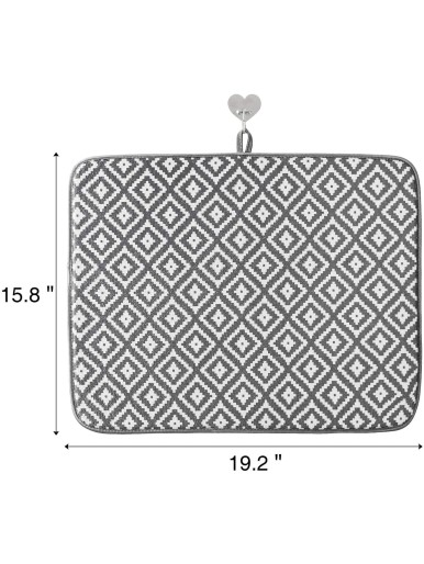 1pc Geometric Pattern Dish Drying Mat