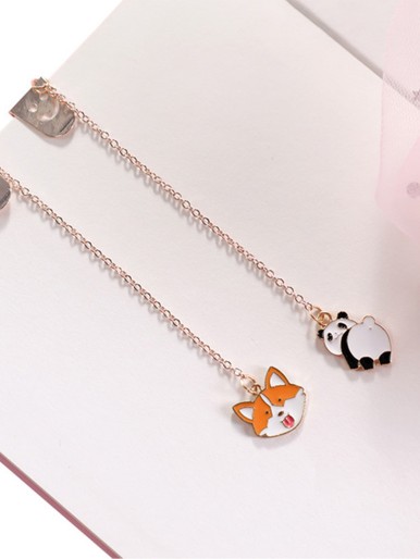 1pc Cartoon Pendant Random Bookmark