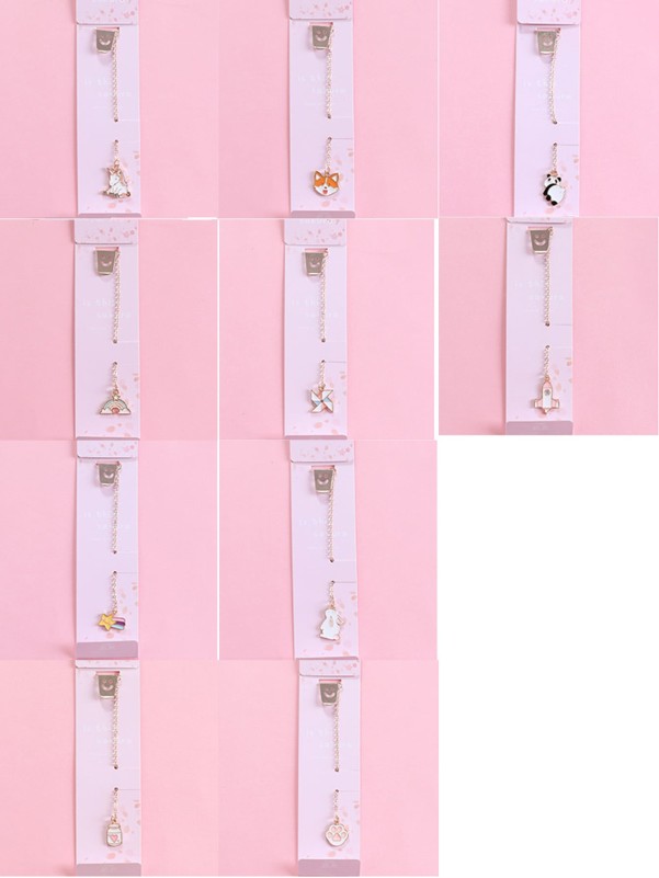 1pc Cartoon Pendant Random Bookmark