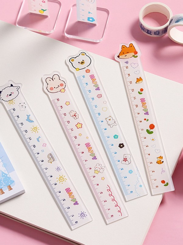 1pc Cartoon Graphic Random Ruler