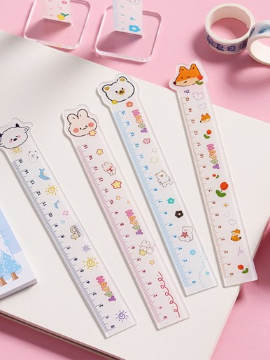 1pc Cartoon Graphic Random Ruler