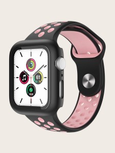 Silicone Smartwatch Band & Case Compatible With Apple Watch