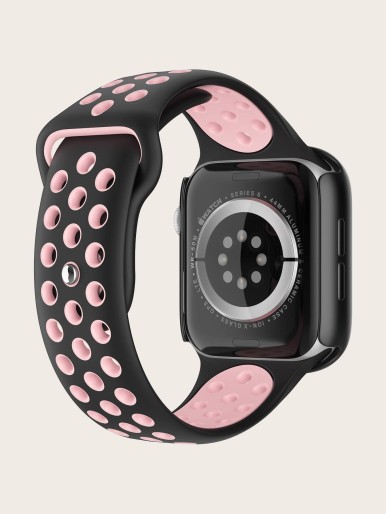 Silicone Smartwatch Band & Case Compatible With Apple Watch