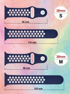 1pc Colorblock Watchband Compatible With Apple Watch & 1pc Case