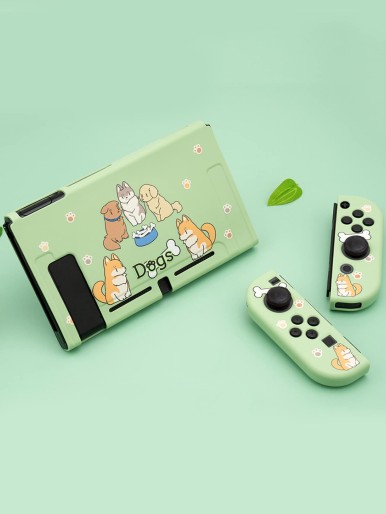 1pc Dog Pattern Silicone Case Compatible With Nintendo Switch
