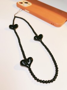 1pc Heart Decor Phone Lanyard