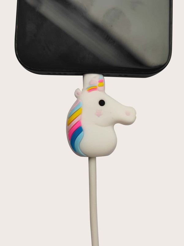 Silicone Cartoon Unicorn Data Cable Protector