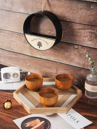 1pc Wooden Bowl