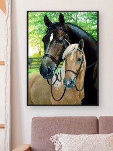 Horse Print DIY Diamond Unframed Painting