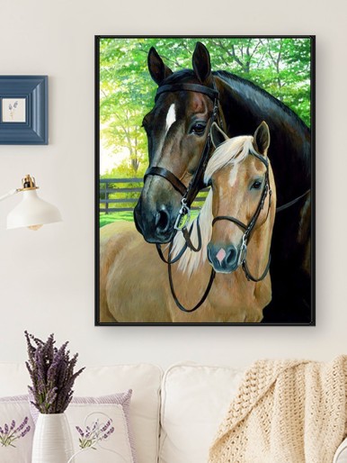 Horse Print DIY Diamond Unframed Painting