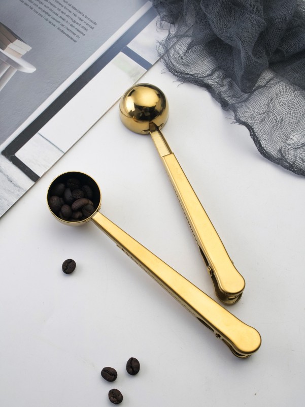 2pcs Measuring Spoon With Seal Clip