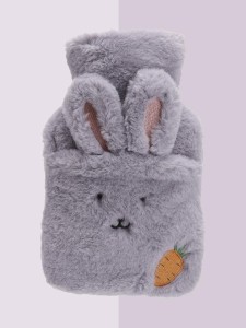 1pc Hot Water Bag With Cartoon Plush Cover