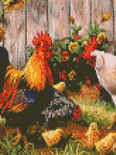 Chicken Print DIY Diamond Painting Without Frame