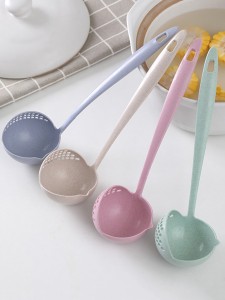 1pc Random Color 2 In 1 Colander Spoon