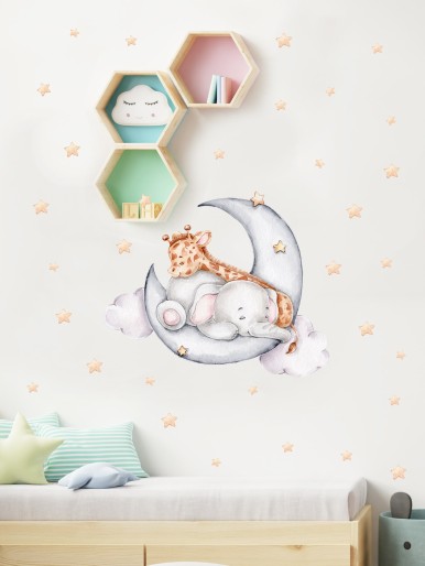 1pc Animal Print Wall Sticker