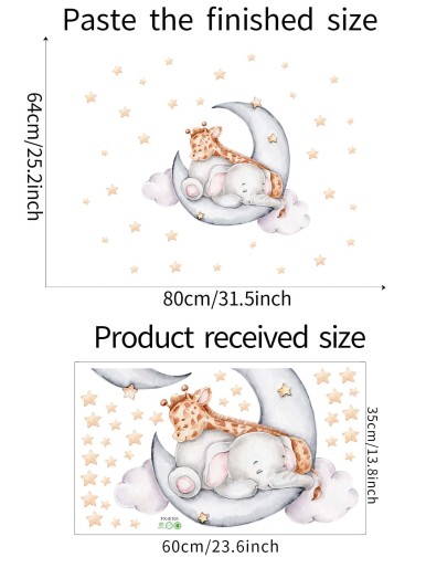 1pc Animal Print Wall Sticker