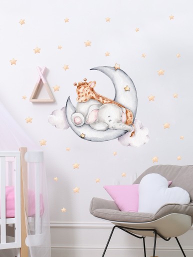 1pc Animal Print Wall Sticker