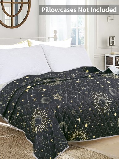 Moon & Star Print Bedspread