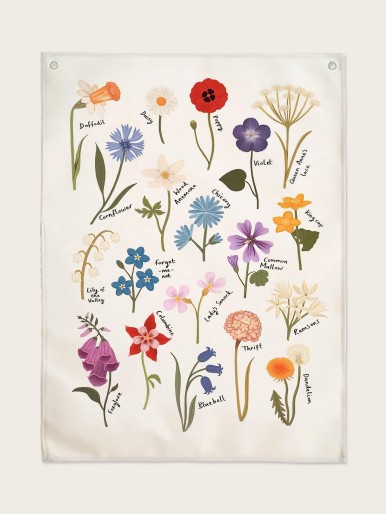 Floral Print Tapestry