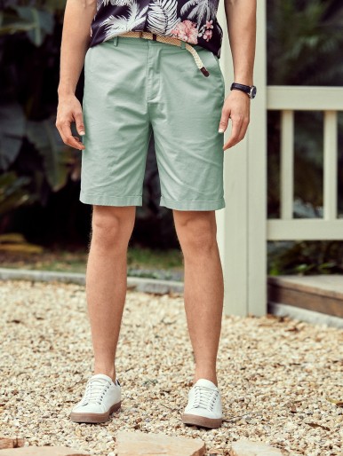 Men Rolled Hem Shorts