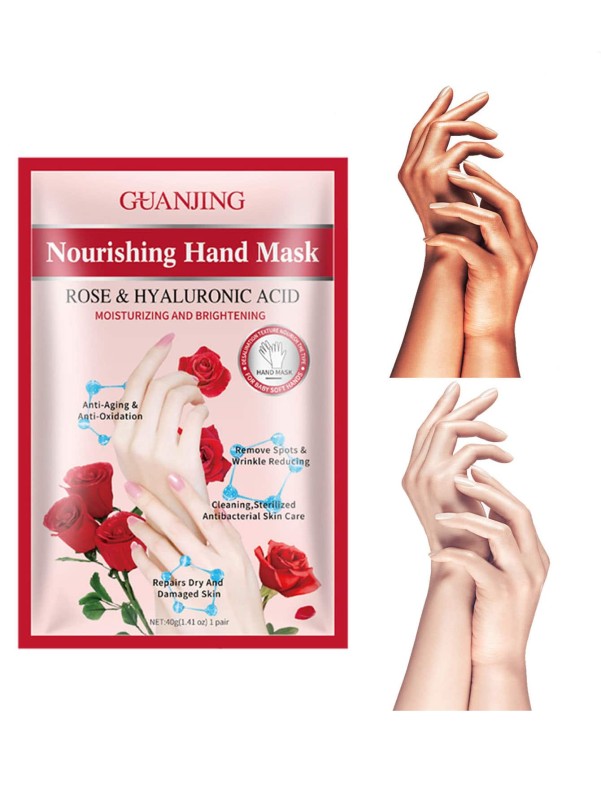 1pair Rose Nourishing Hand Exfoliator