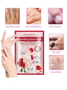 1pair Rose Nourishing Hand Exfoliator