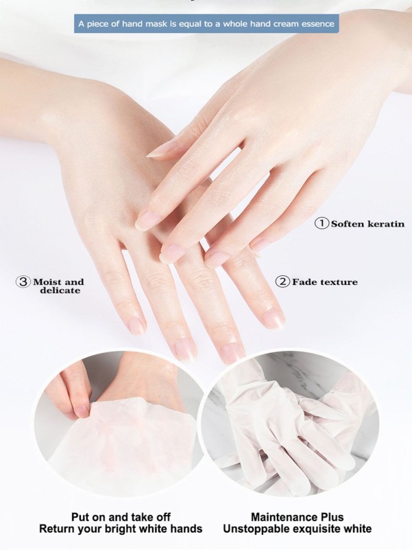 1pair Rose Nourishing Hand Exfoliator