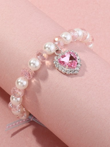 Girls Faux Pearl Bracelet