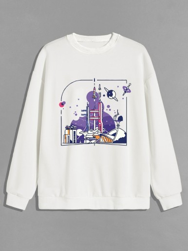 Guys Rocket Graphic Sweatshirt