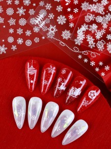 6sheets Snowflake Pattern Nail Art Sticker