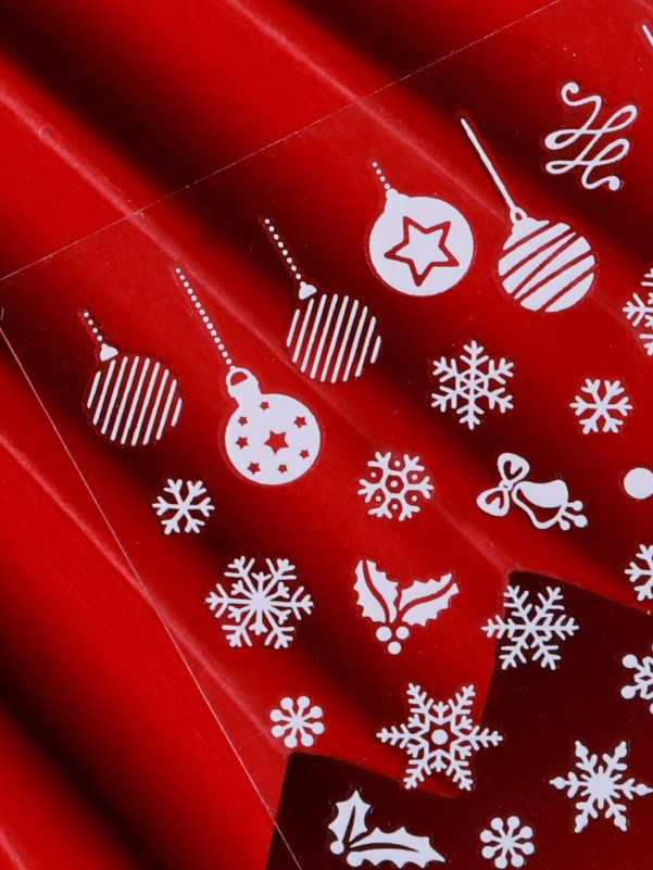 6sheets Snowflake Pattern Nail Art Sticker