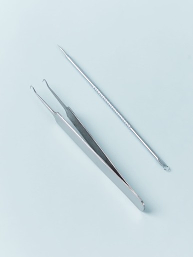 1pc Acne Needle & 1pc Blackhead Clip