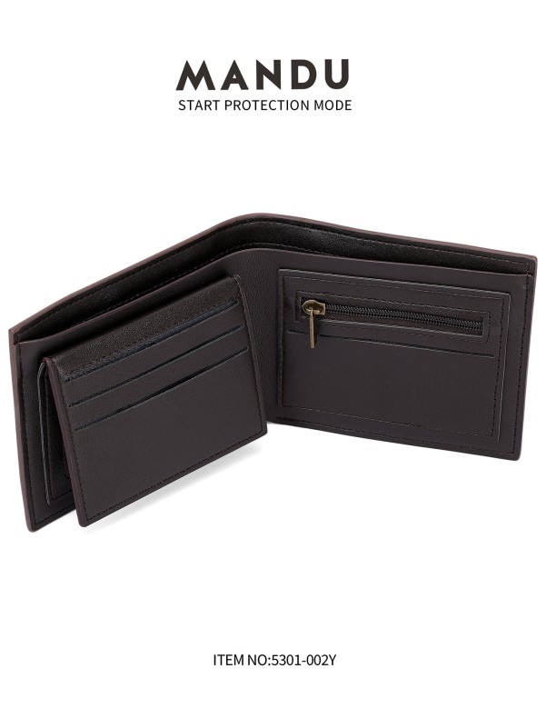 Men's wallet with curved pocket - Black