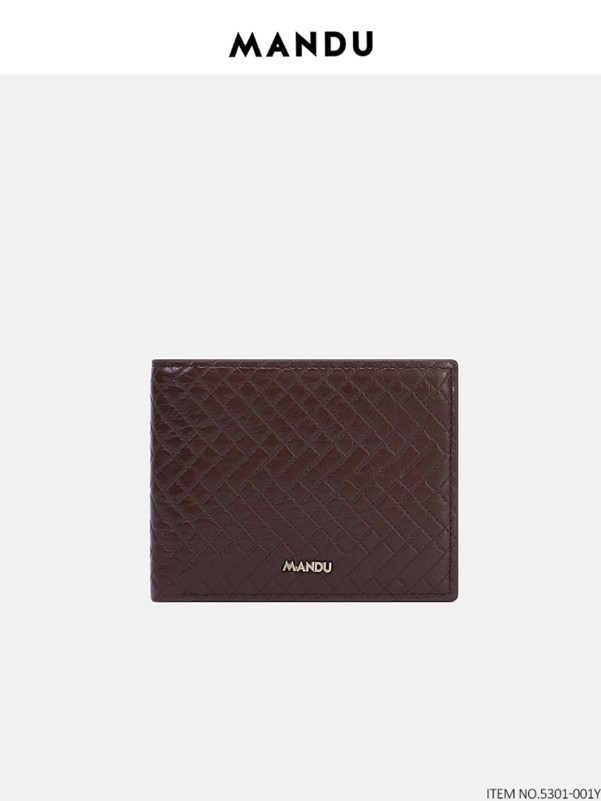 Snakeskin print men's wallet - Brown