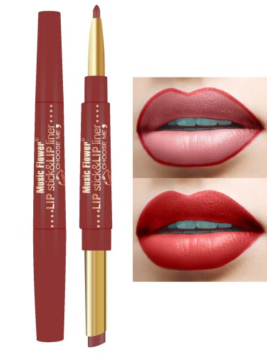 2 In 1 Moisturizing Lipstick & Lip Liner 02