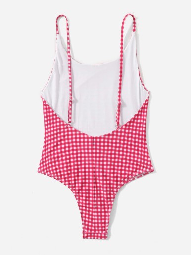Gingham One Piece Swimsuit