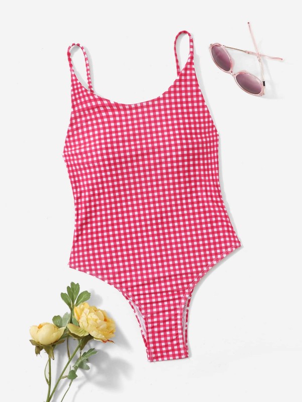 Gingham One Piece Swimsuit