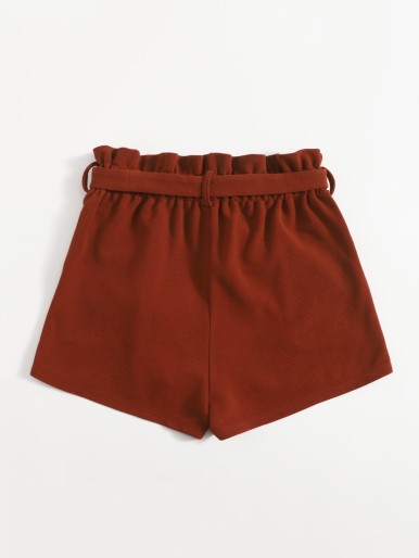 Paperbag Waist Self Belted Shorts