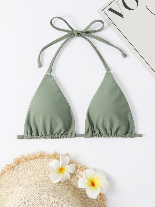 Halter Triangle Bikini Top