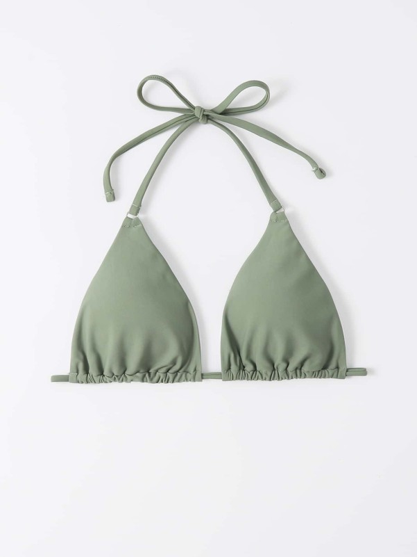 Halter Triangle Bikini Top