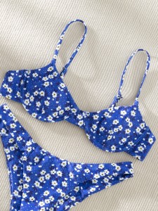 Ditsy Floral Underwire Bikini Swimsuit