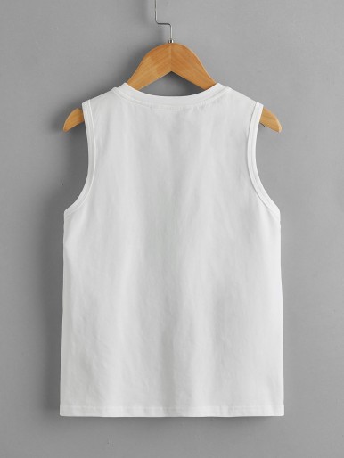 Boys Letter Graphic Tank Top