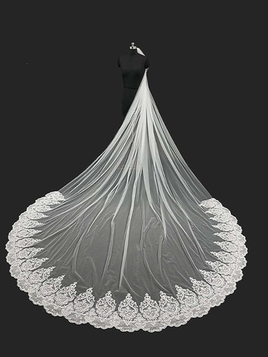 Floral Embroidered Bridal Veil