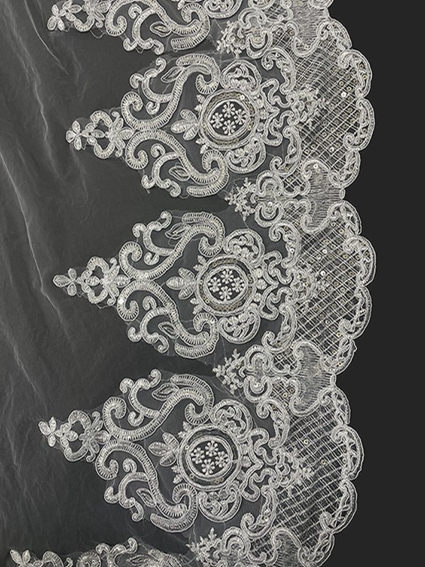 Floral Embroidered Bridal Veil