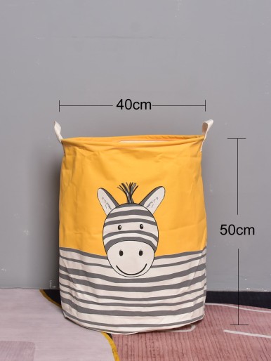 1pc Cartoon Graphic Foldable Laundry Storage Basket