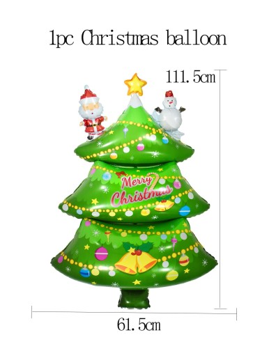 1pc Christmas Tree Shaped Decorative Balloon